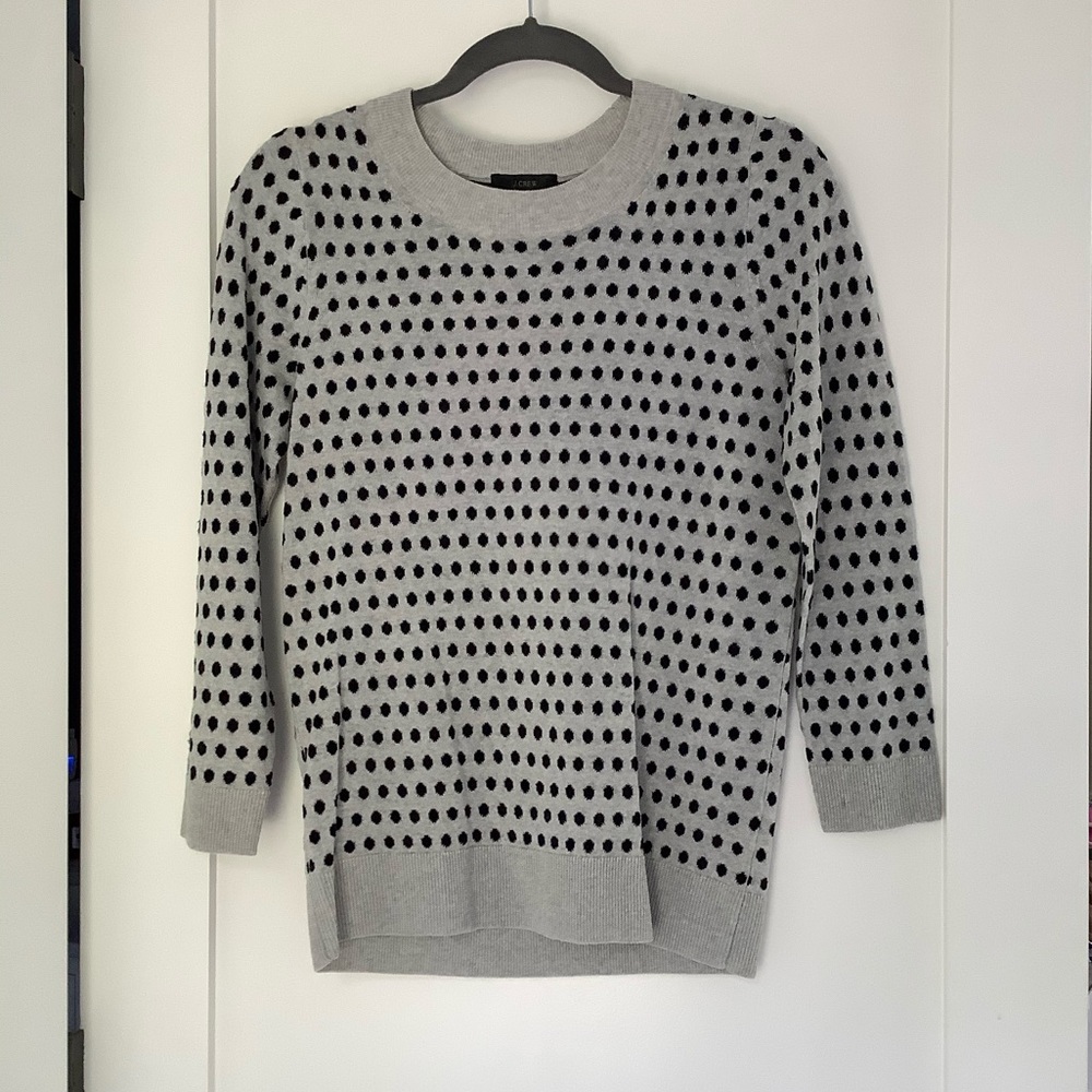 J.crew merino wool polka dot sweater size S